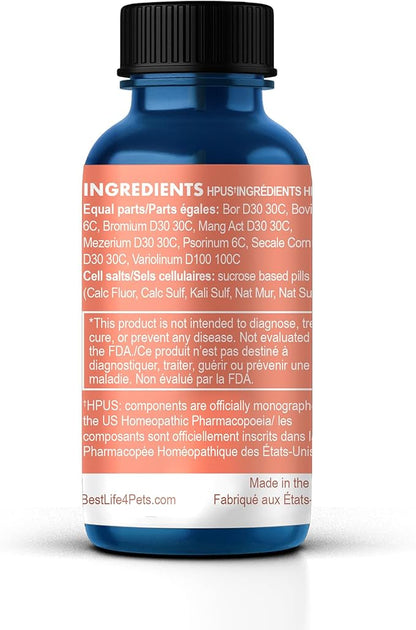 Mange Treatment for Cats, Natural Ear Mite Treatment &amp; Cat Itchy Skin Relief, Helps with Welts, Scabs, Feline Dandruff, Shedding, Excessive Grooming and General Fur and Coat Care, 400 Odorless Pills