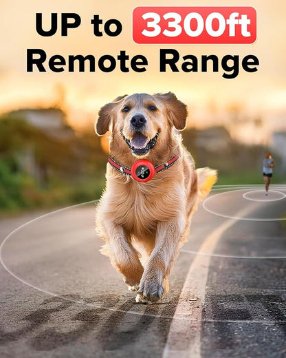 XDX 2-in-1 Dog Shock Collar &amp; Bark Collar – 3300FT Dog Training Collar with Remote, Automatic Anti-Barking, 5 Adjustable Sensitivity Levels, IP67 Waterproof E-Collar for Small Medium Large Dogs