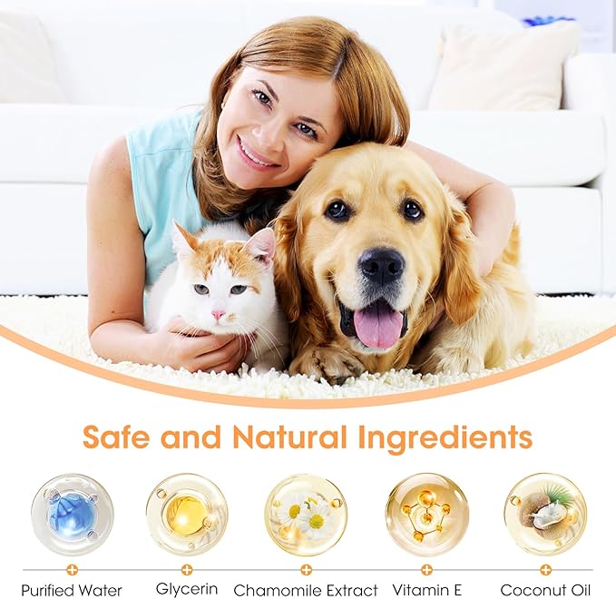 Dog Dental Wipes, Dog Teeth Cleaning Finger Wipes, Reduce Plaque &amp; Tartar, Freshen Breath, Safe Natural Pet Dental Care Finger Wipes for Dog &amp; Cat, Portable &amp; Disposable Dog Tooth Wipes, 50 Ct