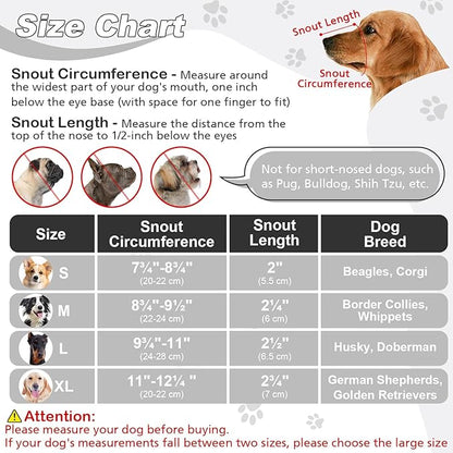 Dog Muzzle, Soft Air Mesh Muzzle for Small Medium Large Dogs Anti Biting Barking Chewing Scavenging, Breathable Adjustable Loop Pets Muzzle with Front Opening Design Allows Panting Drinking (Black,M)