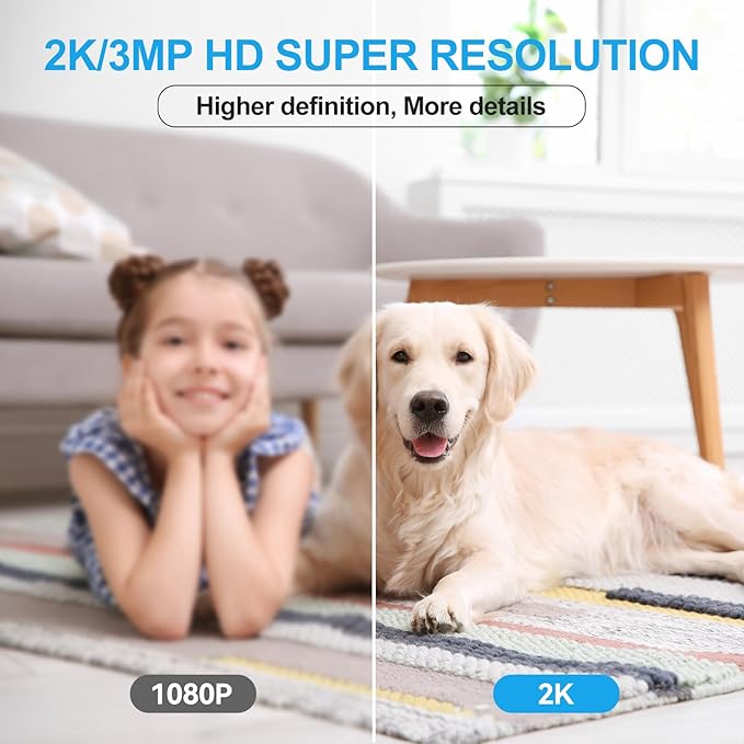 Security Camera Indoor,Wi-Fi &amp;Two-Way Audio,Indoor Camera for Home,Baby/Dog/Cat/Pet Camera with Phone App,Night Vision,Motion Tracking, Compatible with Alexa (Black)