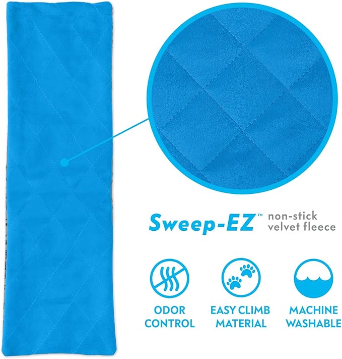 Paw Inspired® Fleece Liners for Ferret Nation, Critter Nation * Cage Ramp for Ferrets, Rats, Chinchillas, Hedgehogs &amp; Other Small Animals (Blue, Ramp Cover - 3 Pack)