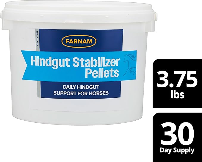 Farnam Hindgut Stabilizer Pellets, Daily Digestive &amp; Immune Supplement for Horses Helps Maintain a Balanced Microbiome for Optimal Digestion