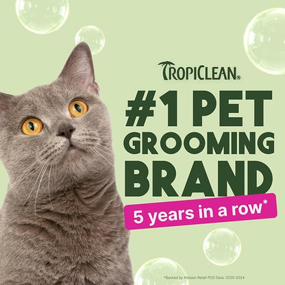 TropiClean Berry &amp; Coconut Waterless Cat Shampoo | Deep Cleansing Dry Shampoo for Cats | Natural Cat Shampoo Derived from Natural Ingredients | Made in the USA | 7.4 oz.