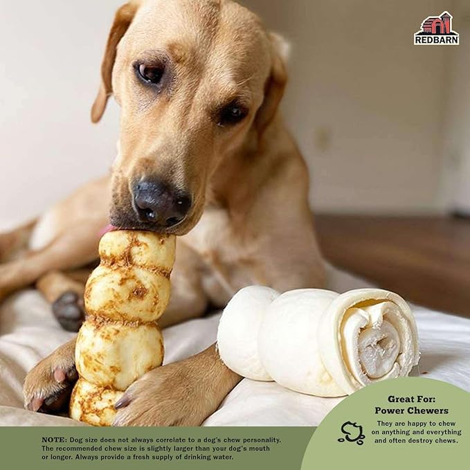 Redbarn Pet Products All-Natural Small/Medium Beef Cheek Rolls for Dogs, Chicken &amp; Carrot Glazed - Single Ingredient Grain-Free Chew Treat Naturally Rich in Collagen - 5 Pack - Packaging May Vary