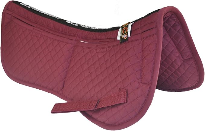 ECP Equine Comfort Products Adjustable Shock Absorbing Memory Foam Half Saddle Pad, Injury Prevention &amp; Pressure Relief, Customizable Fit, Breathable for All Riding Styles