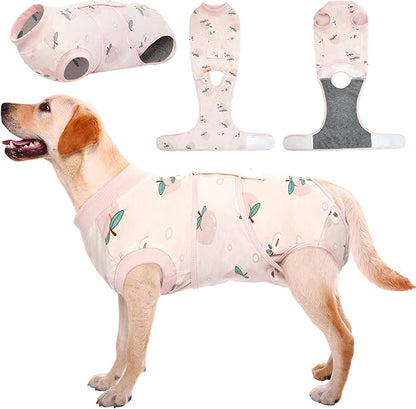 Kuoser Recovery Suit for Dogs Cats After Surgery, Professional Pet Recovery Shirt Dog Abdominal Wounds Bandages, Substitute E-Collar &amp; Cone,Prevent Licking Dog Onesies Pet Surgery Recovery Suit