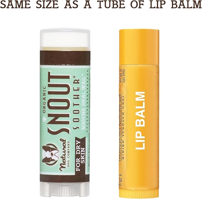 Natural Dog Company Snout Soother Balm Bundle, with 4 Travel Sticks (0.15 oz Each), Wax for Dry, Cracked Noses, Heals &amp; Moisturizes with Shea Butter &amp; Coconut Oil, Lick-Safe Nose Butter, Made in USA
