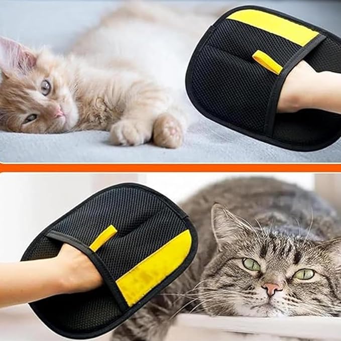2 Pcs Pet Hair Removal Glove, 2025 New Pet Hair Remover Electrostatic Gloves, Upgrade Electrostatic Gloves Pet Hair, Reusable Cat Dog Grooming Gloves Pet Hair for Cats &amp; Dogs