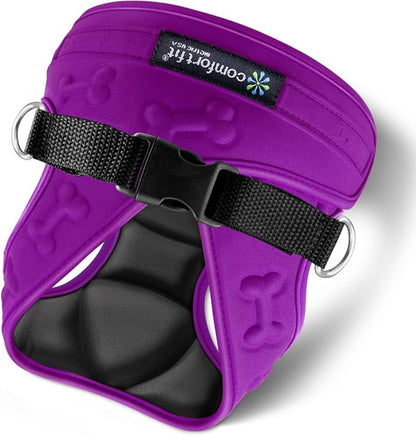Comfort Fit Dog Harness No Pull with Adjustable Buckles Soft Padded Reflective Choke Step-in Pet Vest with Easy Control Handle for Small Medium Large Dogs &amp; Puppies for Walking Running Training