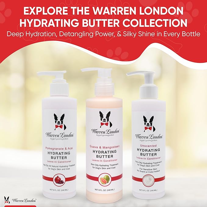 Warren London - Hydrating Butter For Dogs Skin &amp; Coat,8 Oz,Pomegranate &amp; Acai