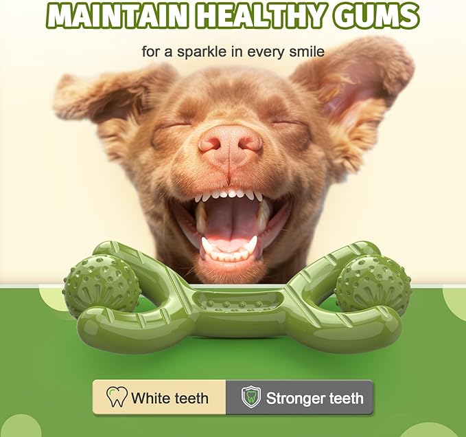 Indestructible Dog Toys for Aggressive Chewers - Heavy Duty Chew Proof Durable Toy for Large Breed Dogs, Interactive Tough Nylon Bone for Boredom Relief &amp; Mental Stimulation