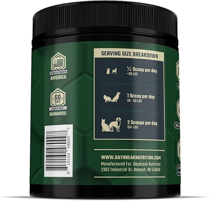 Pure Green Lipped Mussel Powder for Dogs and Cats - 100% New Zealand Green Lipped Mussels - Anti Inflammatory Supplement &amp; Vitamins to Help Your Pet Deal with Arthritis, Joint Pain Relief - 75 Grams