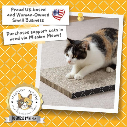 HIDE &amp; SCRATCH Cat Scratcher Pad Pack; Cat Scratch Pad Refills for Hide &amp; Scratch Scratcher Box (4 Count)