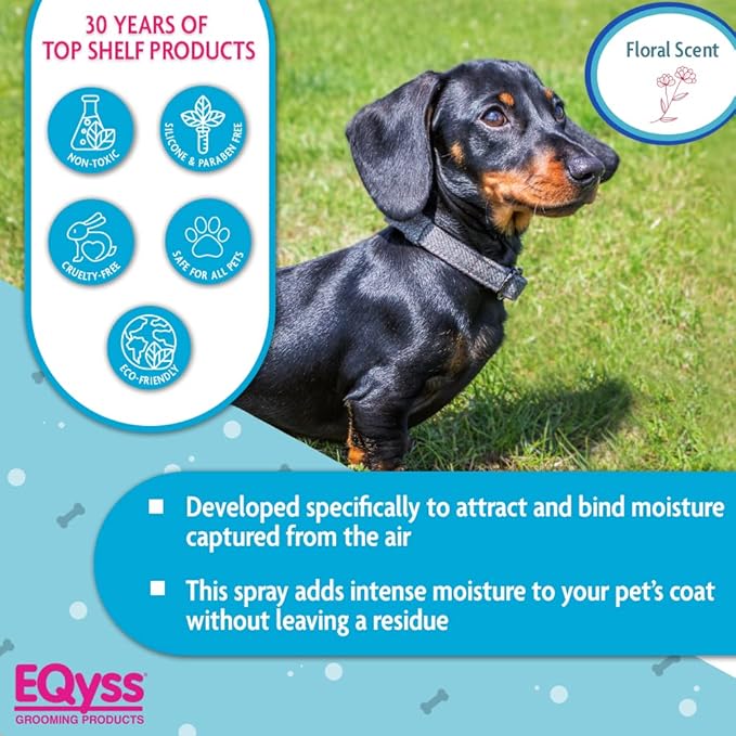 EQyss Premier Pet Spray - Moisturizes &amp; Conditions for Healthy Skin &amp; Coat, Non-greasy, Repels Dust &amp; Dirt - Great for Dogs, Cats, Puppies (128 oz)