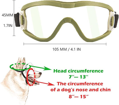 Small Dog Sunglasses with Adjustable Strap UV Protection, Winproof Puppy Sunglasses, Suitable for Dogs Eyes Protection，Soft Dog Goggles