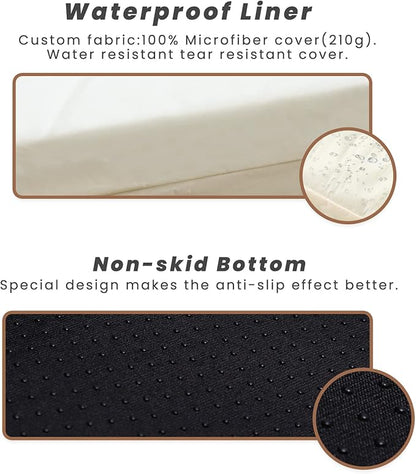 Laifug Orthopedic Memory Foam Extra Large Dog Bed Pillow(50"x36"x10", Slate Grey) Durable Water Proof Liner &amp; Removable Washable Cover &amp; Smart Design