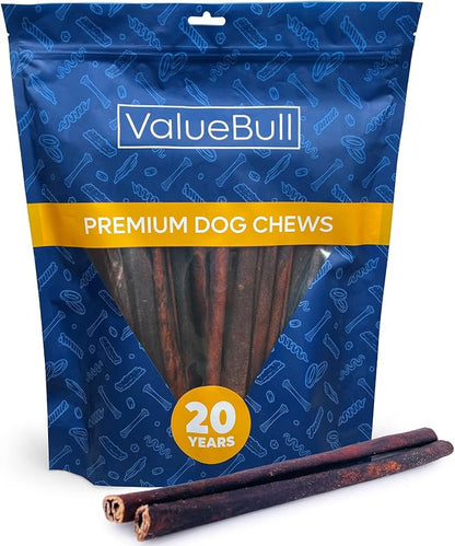 ValueBull Collagen Sticks for Dogs, 12 Inch Medium Chews, Natural Long-Lasting Dog Treats, 25 Count - Supports Joints, Skin &amp; Coat with Chondroitin &amp; Glucosamine
