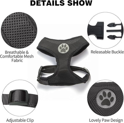 BINGPET Dog Vest Harness -Light Weight Breathable Sports Mesh - Pet Adjustable Harness Puppy Padded Harnesses Dog Vest Harness for Small Dogs