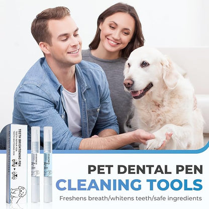 Pet Toothbrush Pen, 2025 Upgrade Pet Oral Repair Gel Dog Teeth Cleaning Pen, Pet Tooth Whitening &amp; Cleaning Teeth Brightening Pens for Dog Cats Dental Care Fresh Breath (2)
