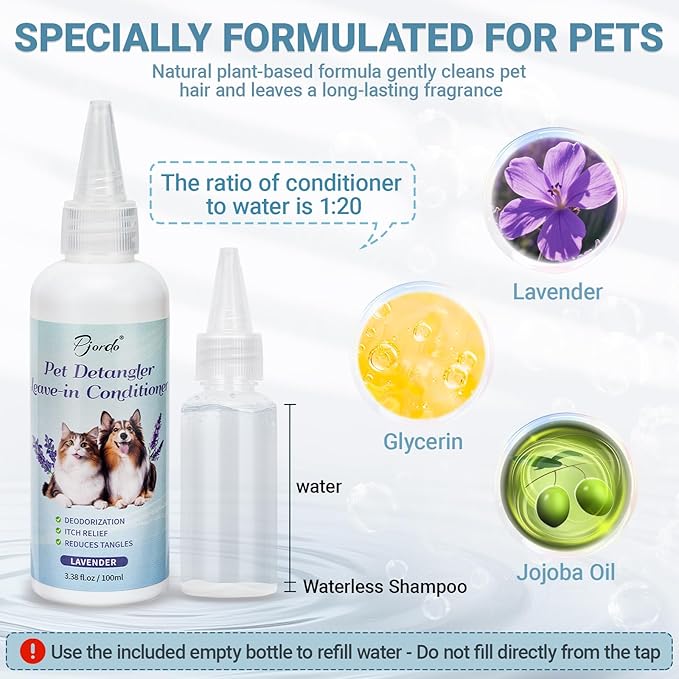 Pet Steam Brush for Dogs &amp; Cats with Pet Conditioner, 4 in 1 Spray Hair Removal Comb for Shedding &amp; Grooming, Self Cleaning Water Brush for Long &amp; Short Haired Pets