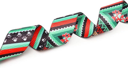 Mercano Adjustable Dog Collar - Special Design Patterns, Soft Nylon Comfortable Durable Pet Collar for Small Medium Large Dogs (M, Ethnic Green)