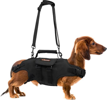 Dog Lift Harness, Full Body Support with Adjustable Control Handle for Medium Senior Dogs, Post-Surgery Recovery &amp; Joint Problems (Oxford Cloth, M)