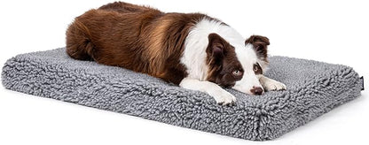 Stoutwool 4" Indestructible Dog Bed - Orthopedic Chew Proof Dog Crate Pad - Fluffy Kennel Mat for Aggressive Chewers - Ideal for Large Breeds &amp; Fits 36-Inch Crate - 35"x22", Charcoal