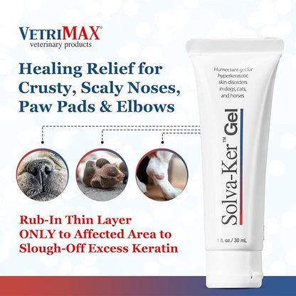 Dry Nose and Paw Soother, Solva-Ker Gel Moisturizer for Pet&