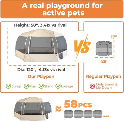 EighteenTek XXLarge Popup Portable Dog Houses, 10&