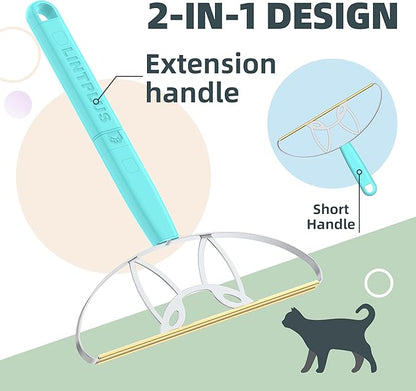 Flex MAX &amp; Pro Pet Hair Remover Kit by LINTPLUS - Dog &amp; Cat Hair Removal Tool for Furniture, Carpets, Rugs &amp; Couches - Easy to Use, Reusable Carpet Scraper for Pet Hair