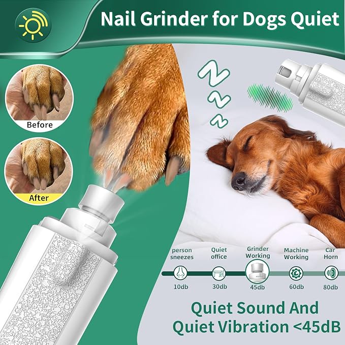 2-in-1 Cat Nail Clippers &amp; Dog Nail Clippers Trimmers for Large Medium Small Dogs Cats Claw Trimmer Quick Sensor and Safety Guard USB Rechargeable with 2 LED Lights Dogs Nail Trimmer