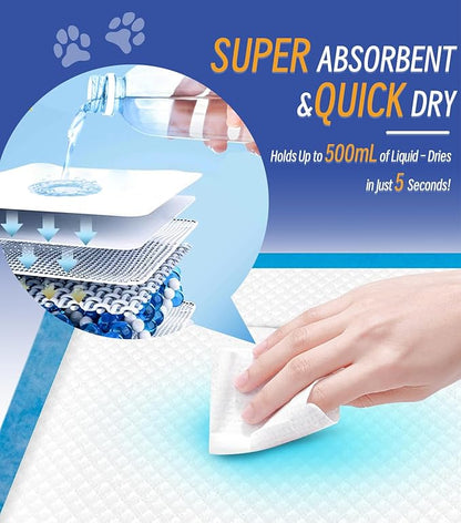 Large Puppy Pee Pads 22x36 Inch 100-Pack | Extra Absorbent Potty Training Pads for Dogs | Leakproof Quick-Dry &amp; Odor Blocking Pet Housebreaking Supplies