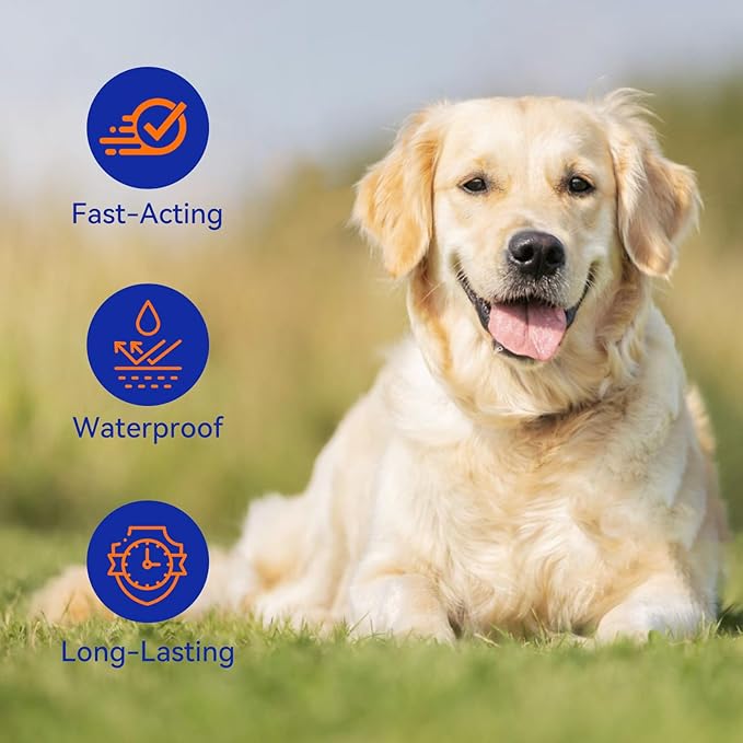 Flea and Tick Prevention for Dogs, Addcool Dog Flea and Tick Treatment, Flea &amp; Tick Control Topical Drops, 3 Doses, Vet-Recommended(45-88 lbs)
