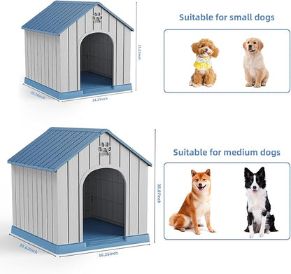 Vixzen Dog Houses Resin Outdoor Dog Kennel Small Indoor Dog House for Home &amp; Garden Use