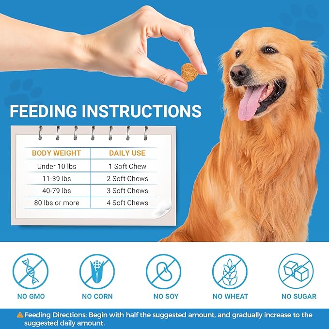 Flea and Tick Prevention for Dogs, 180 Soft Chews Natural Dog Flea and Tick Chewables Oral Flea Supplement for Dogs, Puppy Flea Support - All Breeds &amp; Ages - Chicken Flavor