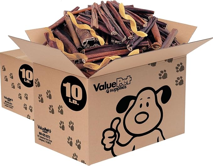 ValueBull Collagen Sticks for Dogs, Varied Shape &amp; Size Chews, Natural Long-Lasting Dog Treats, 20 Pound Bulk Pack - Supports Joints, Skin &amp; Coat with Chondroitin &amp; Glucosamine