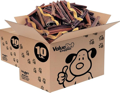 ValueBull Collagen Sticks for Dogs, Varied Shape &amp; Size Chews, Natural Long-Lasting Dog Treats, 20 Pound Bulk Pack - Supports Joints, Skin &amp; Coat with Chondroitin &amp; Glucosamine