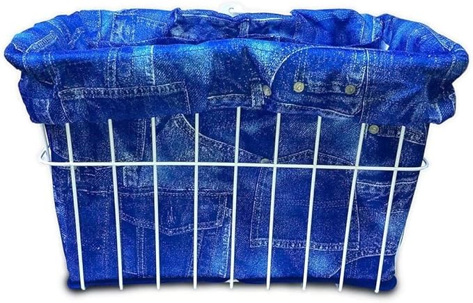 Cruiser Candy Bike Basket Liner Waterproof, Universal Fit for Most Bike Baskets, Stylish 2in1Tote, Bike Basket Cover, EBiKE Front Wire Or Wicker Bike Baskets Fits Up to 15x12x10