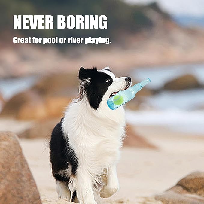 Floating Dog Chew Toy, Squeaky Indestructible Rubber Fetch Toy for Small Medium Large Dogs - Pool &amp; Lake Water Toys Red S