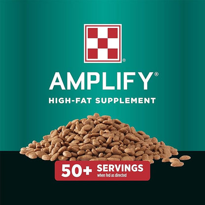 Purina, Amplify Equine, High-Fat Horse Supplement for Maintenance, Breeding, &amp; Performance Horses, 50 lbs