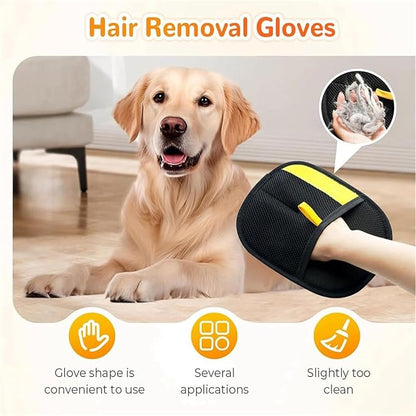Pet Hair Removal Glove for Cats &amp; Dogs, Electrostatic Gloves Pet Hair, Cat Grooming Gloves for Hairs Removal, for Couch, Clothes, Car, Carpet, Bed, Furniture (2Pcs)