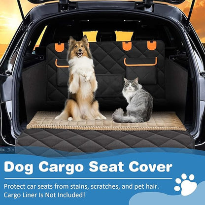 VClife Dog Bed Mat for Car, Anti Slip Pet Bed Travel Pad Comfortable Furry Dog Car Seat Cover for Backseat Extender, Washable Pet Cushion Bed Mat for Indoors &amp; Outdoors (Brown, 59"×27.6")