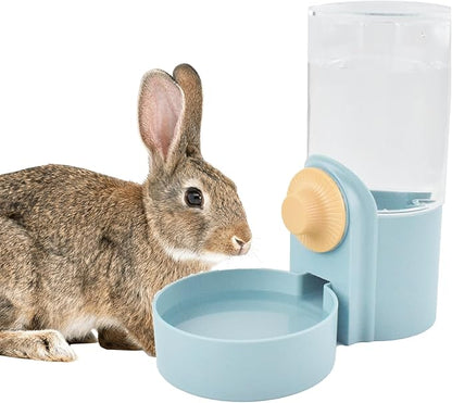 Hanging Automatic Rabbit Water Dispenser, Auto Dog Kennel Water Dispenser 35OZ Gravity Bunny Feeder, Dog Cage &amp; Crate Waterer for Rabbit Guinea Pig Hedgehog Ferret Kitty Puppy