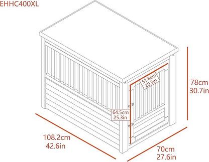 New Age Pet ECOFLEX Dog Crate End Table - Furniture-Style Pet Crate for Crate Trained Dogs - Stainless Steel Tubing &amp; a Latched Closure - 10 Year Manufacturer&