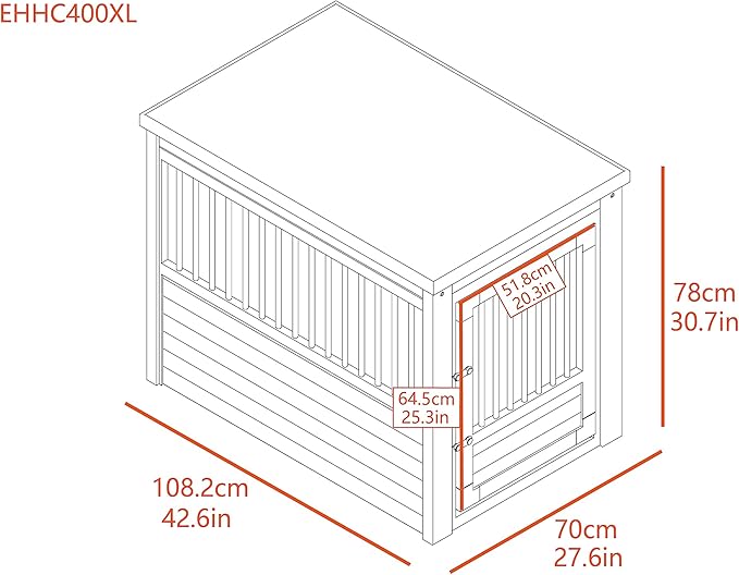 New Age Pet ECOFLEX Dog Crate End Table - Furniture-Style Pet Crate for Crate Trained Dogs - Stainless Steel Tubing &amp; a Latched Closure - 10 Year Manufacturer&