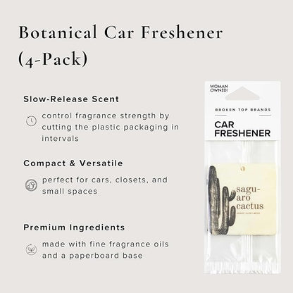Saguaro Cactus Car Air Fresheners, 4 Pack