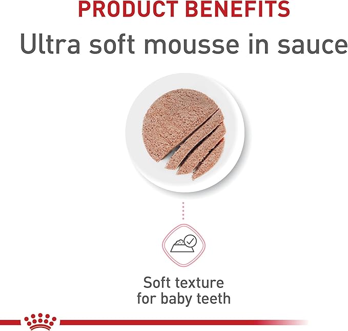 Royal Canin Feline Health Nutrition Mother &amp; Babycat Ultra Soft Mousse in Sauce Canned Cat Food, 3 oz can (24-count)