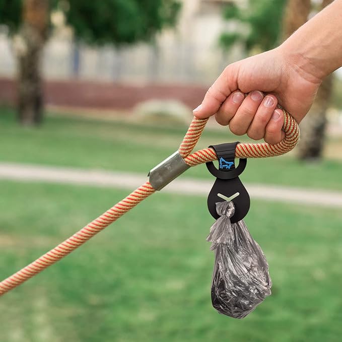 PuppyDoggy Dog Poop Bag Holder for Leash Waste Bag Carrier Dog Poop Bag Dispenser for Walking Running Bicycle Accessory 4 Pieces