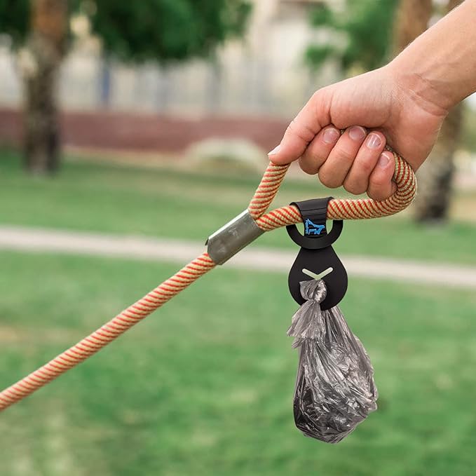PuppyDoggy Dog Poop Bag Holder for Leash Waste Bag Carrier Dog Poop Bag Dispenser for Walking Running Bicycle Accessory 4 Pieces (Green)